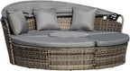 Outsunny 4-Piece Round Convertible Daybed by Outsunny