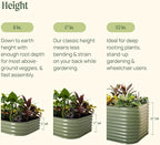 Vego garden 17" Tall 42" Round Raised Garden Bed Metal Raised Bed Planter Box - Image 6