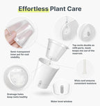 10 Pack 3" Self Watering Pots for Indoor Plants, Small White Plastic Planters - Image 5