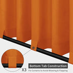 Easy-Going Outdoor Patio Curtains Detachable Tab Top Windproof Weatherproof - Image 3