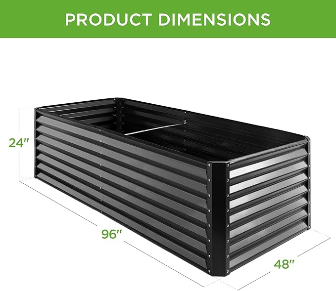 Best Choice Products 8x4x2ft Outdoor Metal Raised Garden Bed, Deep Root Planter - Image 8
