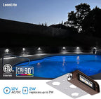 LEONLITE 8-Pack Premium Series 4 Inch 2W LED Retaining Wall Lights Swivel - Image 3