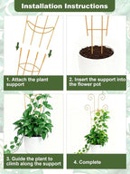 4Pcs Indoor Plant Trellis for Potted Plants, Houseplant Support Stakes for Ivy - Image 4