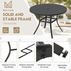 MELLCOM 42'' Round Outdoor Dining Table - Image 4