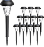 GIGALUMI 12 Pack Solar Light Outdoor Waterproof, Warm White Pathway Lights - Image 8