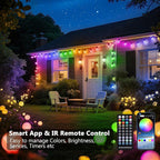 Outdoor String Lights, 25ft 20 Bulbs LED Color Changing Hanging Lights Dimmable - Image 3