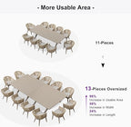 PURPLE LEAF 13 Pieces Oversized Outdoor Dining Set - Image 6