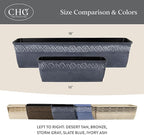 Classic Home and Garden Corinthian Rectangular Planter Box w/Drain Plug - Image 6