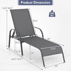 Giantex Patio Lounge Chair, Outdoor Chaise Lounge - Image 3