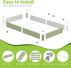 2PCS 8x4x1FT Galvanized Raised Garden Bed, Galvanized Planter Raised Garden - Image 3