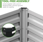 2PCS 6x3x1ft Galvanized Raised Garden Bed Kit, Metal Planter Box - Image 5
