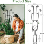 32.6in Plant Trellis for Climbing Plants Indoor Outdoor, Expandable Large Metal - Image 5