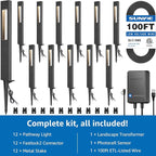 SUNVIE All-In-One LED Low Voltage Landscape Lighting Kit 12 Pack Low Voltage - Image 7