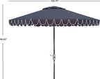 SAFAVIEH 9ft Outdoor Patio Umbrella, Auto Crank Tilt, UV Resistant - Image 7