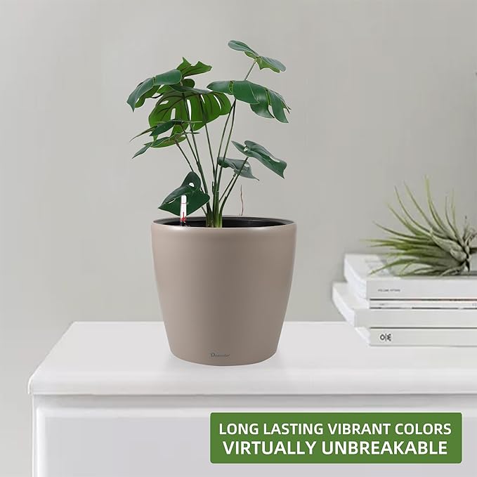 Dexceder 11x10 Inches Self Watering Planter Indoor Outdoor, Inner Pot Design - Image 6