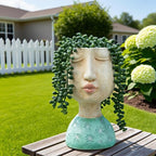 DiliComing Resin Face Planters Pots Head - Image 2