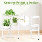 iDavosic.ly 3 Tier Folding Plant Stand Indoor Outdoor - Image 3