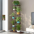 LINZINAR Plant Stand Metal 7 Tier 8 Potted Multiple Flower Pot Holder Shelf - Image 2