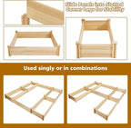 Giantex U-Shaped Raised Garden Bed, Wood Raised Garden Planter Box - Image 2