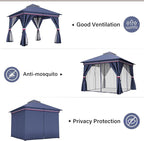 LAUSAINT HOME Semi-Permanent Outdoor Patio Gazebo 10'x10', Heavy Duty Party - Image 5