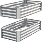 Galvanized Raised Garden Bed, Outdoor Planter Box Metal Patio Kit Planting Bed - Image 8
