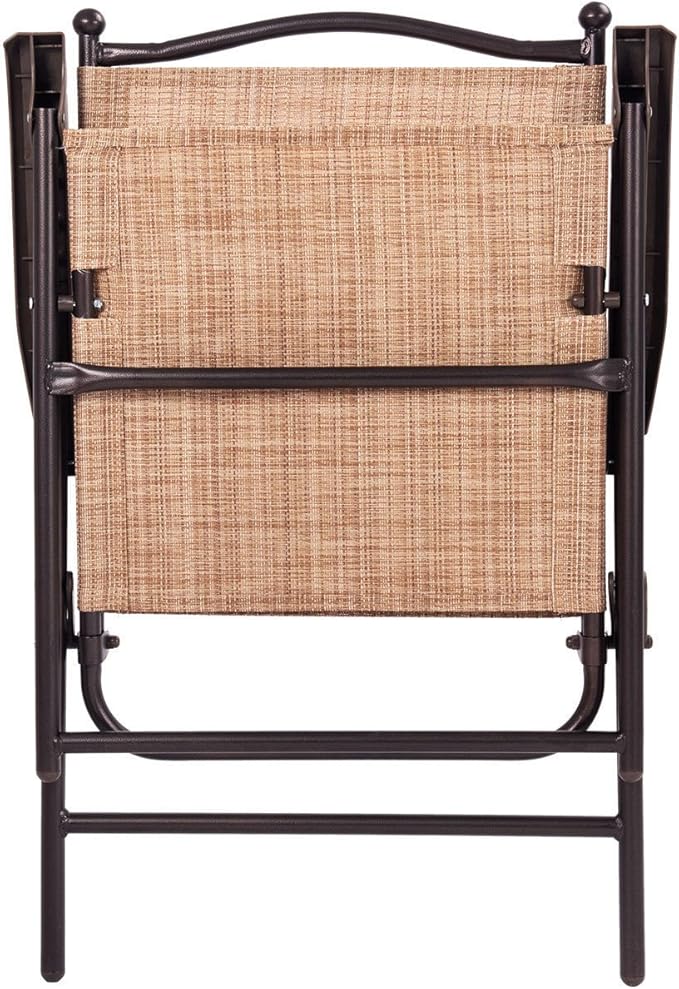 Giantex Set of 2 Patio Folding Chairs, Outdoor Patio Dining Chairs w/Armrest - Image 6