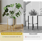 Adjustable Metal Plant Stand Indoor, Mid Century Modern Outdoor Planter Holder - Image 4