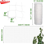 Plastic Trellis Netting 59" x 328 ft Heavy Duty Plant Support Netting White - Image 2