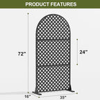 Casaphoria 72" H x 35" W Arched Metal Privacy Screen - Image 8