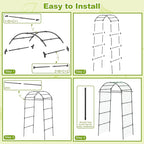 Miory Garden Arch Trellis for Climbing Plants Outdoor, Metal Plants Support - Image 8