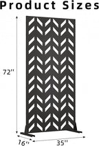 Casaphoria 72" H x 35" W Metal Privacy Screen, Outdoor Freestanding Decorative - Image 7