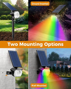 btfarm Solar Lights Outdoor Waterproof IP65-2 Pack LED Color Changing Spot - Image 7