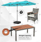 Tangkula 9 Pieces Rattan Outdoor Dining Set - Image 6