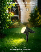 6 Packs Solar Spot Lights Outdoor, 64 LED 3000K Solar Lights Outdoor, IP67 - Image 7