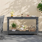 Stoog All-Weather Console Table, 2-Tier Patio Console Table Outdoor - Image 9