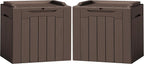 Flamaker 2 Pack Deck Box 31 Gallon Waterproof Resin Storage Box by Flamaker