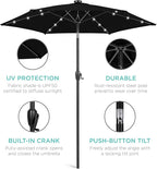 Best Choice Products 7.5ft Outdoor Solar Market Table Patio Umbrella - Image 5