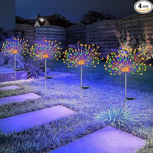 4 PCS Solar Firework Light, Outdoor Solar Garden Decorative Lights 120 LED by YOTOZU