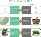 4 Pack 8 Inch Self Watering Hanging Planters - Image 5