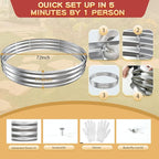 Durable Round Galvanized Steel Raised Garden Bed - Image 4