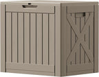 Patiowell 43 Gallon Resin Deck Box, Outdoor Storage Box by Patiowell
