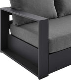 Modway Tahoe Aluminum Outdoor Patio Sofa in Gray Charcoal - Image 7