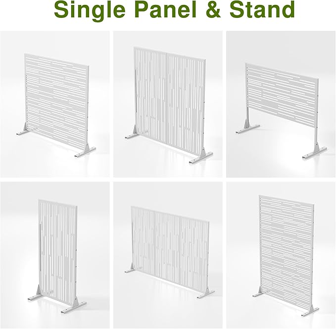 Casaphoria 72" H x 35" W Metal Outdoor Privacy Screen, Freestanding Decorative - Image 6