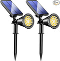 KEV 800 Lumens Solar Spot Lights Outdoor, 18 LEDs Solar Flood Lights by KEV