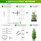 2 Pack Garden Trellis, 2 in 1 Plant Cages & Supports - Image 3