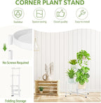iDavosic.ly 4 Tier Large Plant Stand Indoor, 10 Inch Wide Tall Corner Metal - Image 4
