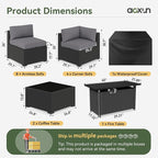 Aoxun 15 Piece Patio Furniture Set - Image 2