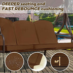 3 in 1 Patio Swing with Adjustable Canopy - Image 7