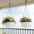 2 Pack 12 Inch Self Watering Hanging Planters - Image 4