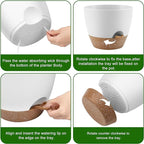 Plant Pots 10/9/8 Inch Self Watering Pots, Plastic Flower Pots, Nursery - Image 2